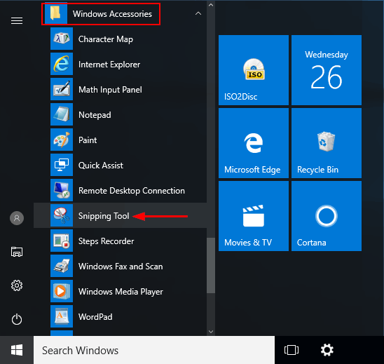 Quick Ways To Open Snipping Tool In Windows 10 Password Recovery