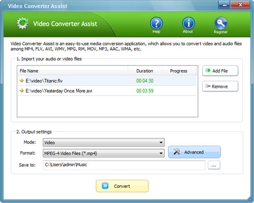 Click to view Video Converter Assist 1.5 screenshot