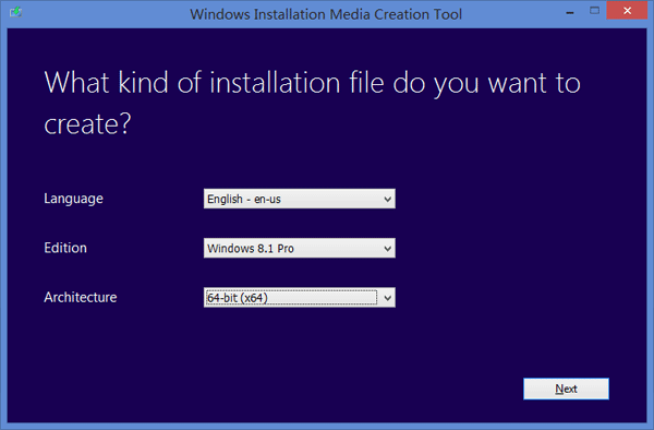 windows 8.1 media creation tool to boot another laptop
