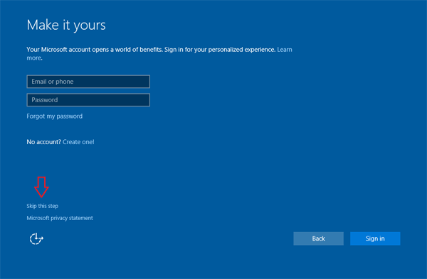 how to add a user account in windows 10 without an email