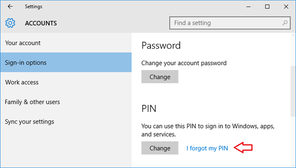 how to change my microsoft account pin