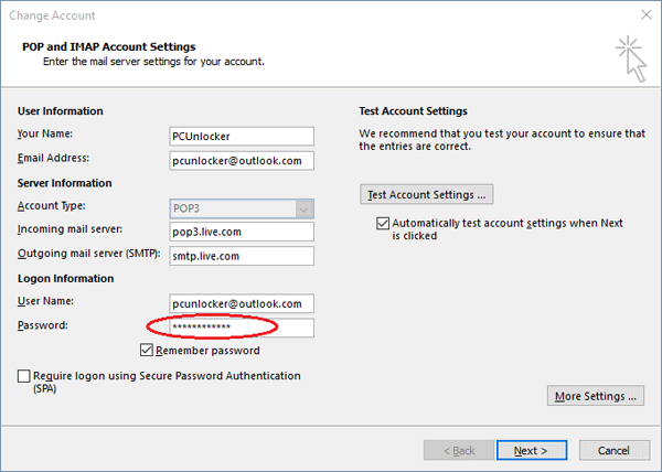 recover outlook email account