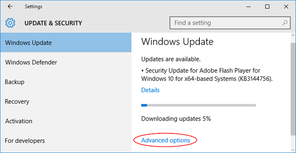 how to stop auto update in windows 8