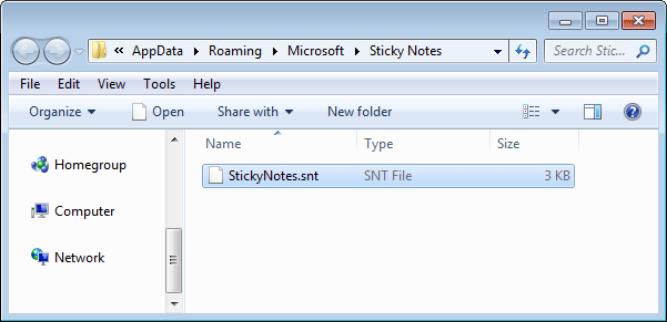 stickies for windows xp file location