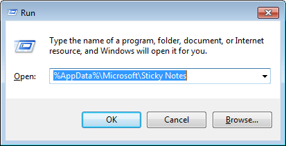 sticky notes location windows 10