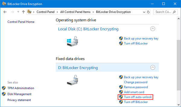 bitlocker encryption windows 10