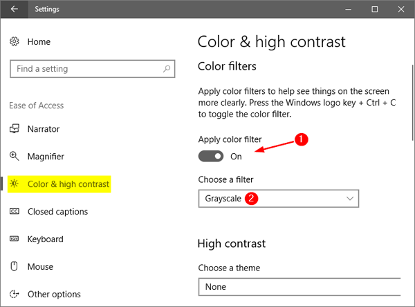 How to Enable Greyscale Mode in Windows 10