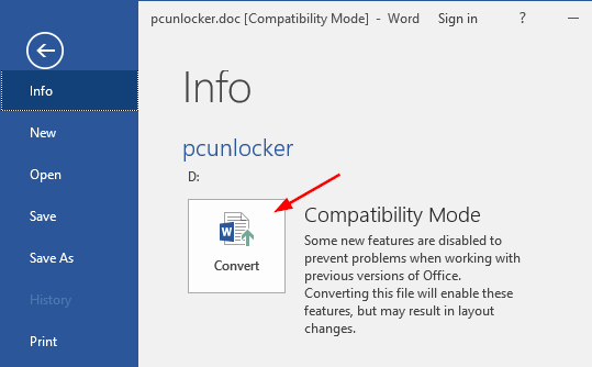 How To Convert Word Document Between Doc And Docx Password Recovery