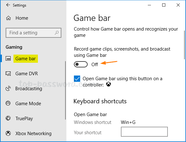 windows 10 remove game bar