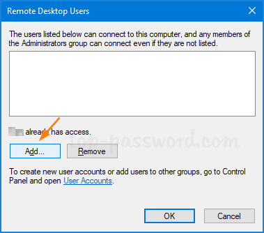 how to allow users to remote desktop to server 2012