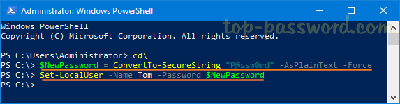 Powershell Change Local User Password Password Recovery