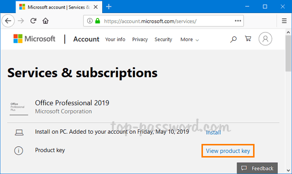 how to find ms office product key