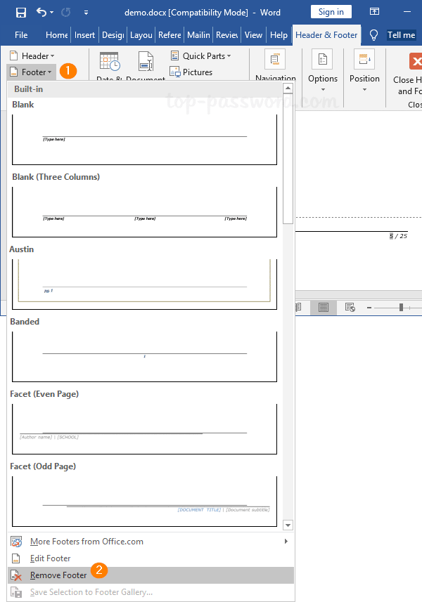 Easy Ways To Remove Header And Footer In Word 2019 2016 Password 