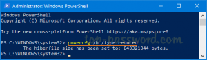 Reduce Hibernation (hiberfil.sys) File Size In Windows 10 