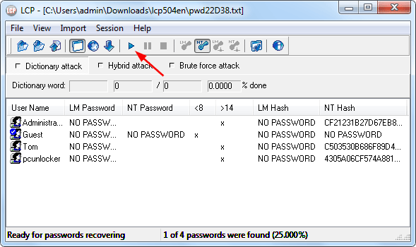 Password Cracker 4.78 download the new version for windows