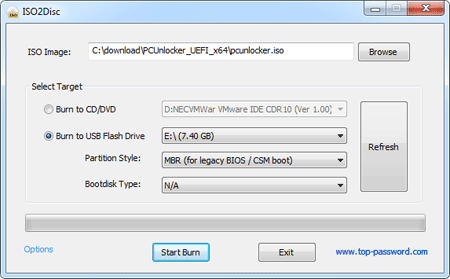 windows 7 copy and burn iso image to usb stick