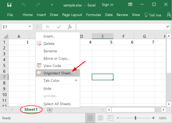 excel forgot password to protected sheet