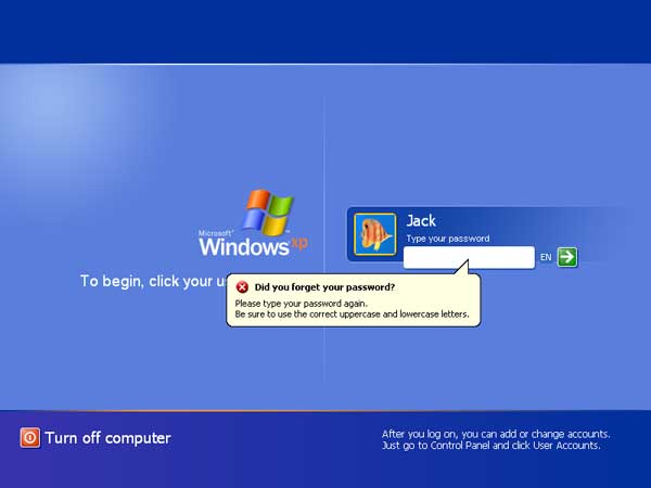 Forgot Windows XP Password